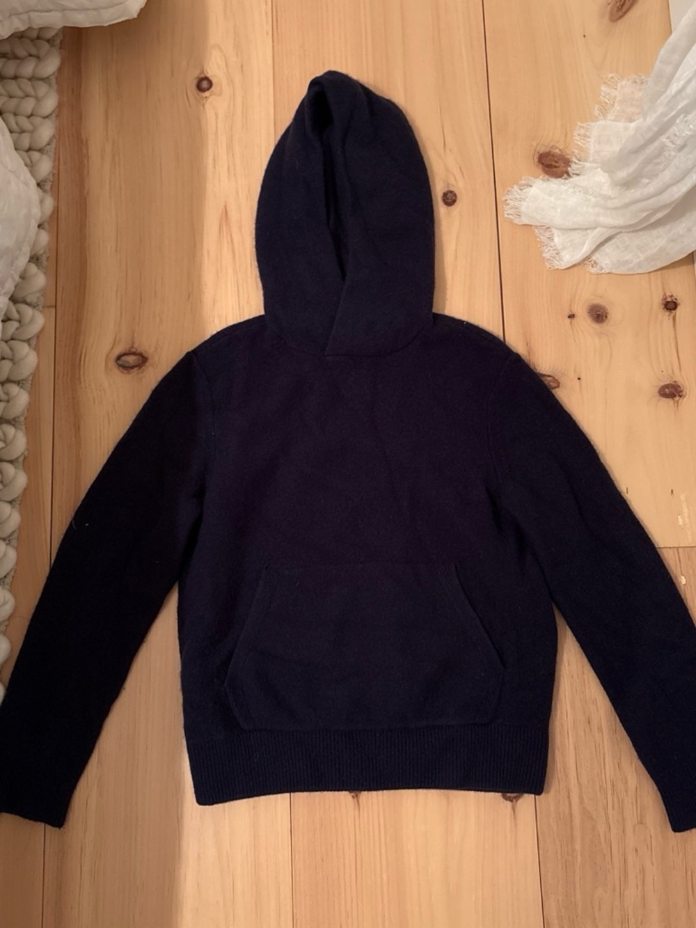 Vince Dark Navy Pullover Hooded Sweater